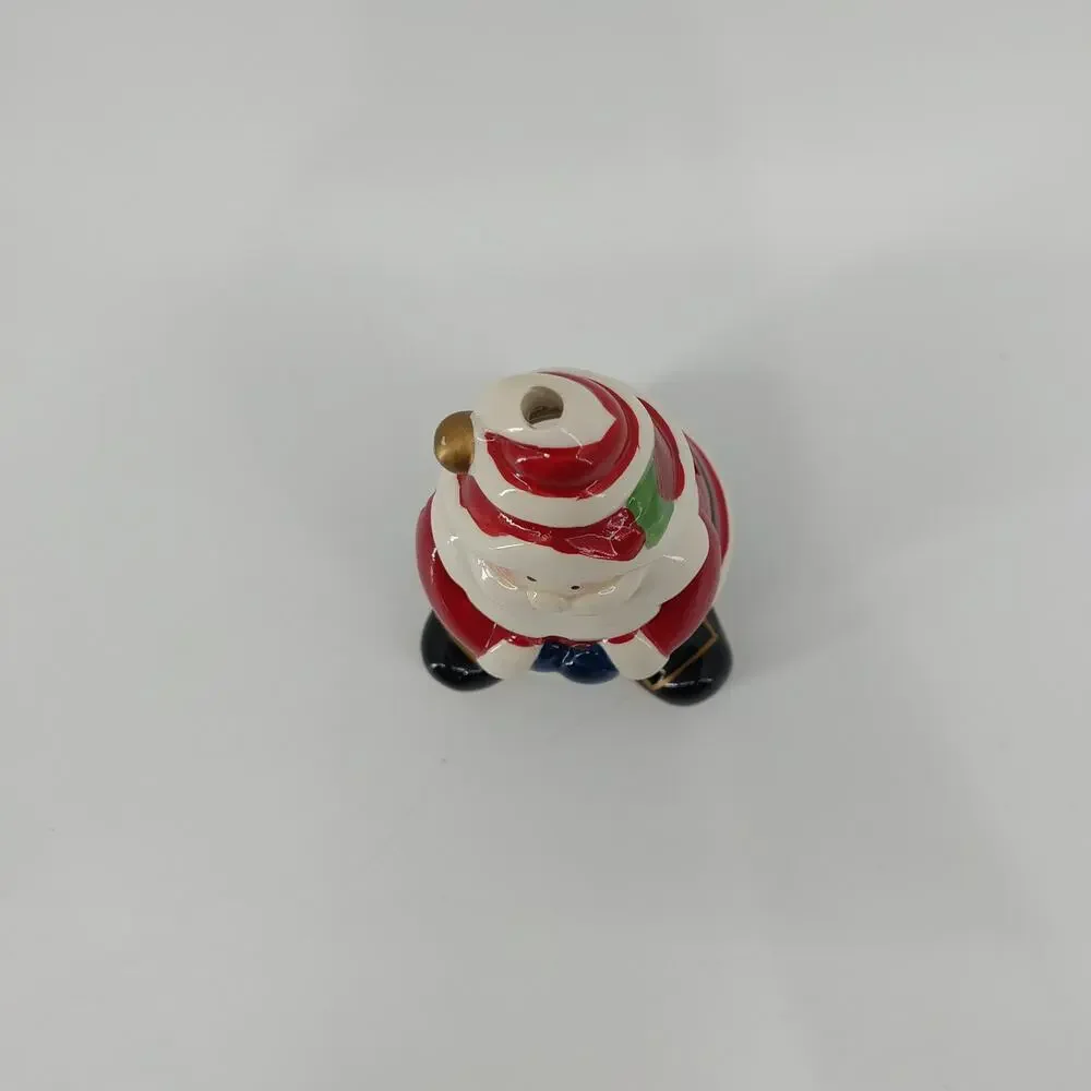 Christmas Santa Holiday Tea Light Holder Candle Decor Red